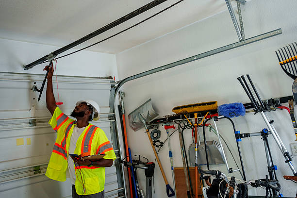 Professional Garage Door Installation technician working in Niagara University, NY